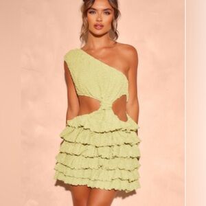 Pretty Little Thing Mini Lime Dress